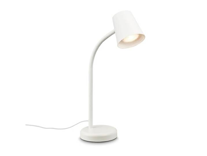 BRILONER - Lampe de chevet\, lampe de bureau orientable\, lampe de table GU10 pour bureau à domicile avec interrupteur à câble\, blanc