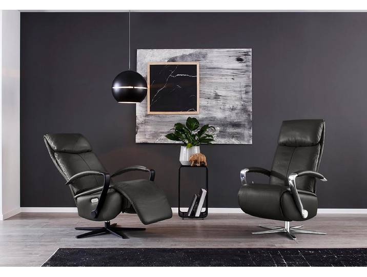 Relaxsessel, Grau, 73x115x84 cm, Longlife Xtra-Leder, Doppelmotor, Vintage, Willi-Schillig