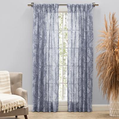 Ricardo Wild Meadows Floral Pinch Pleat w/Back Tabs Curtain Pair