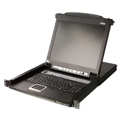 Aten CL5716M 43cm-LCD KVM Switch, USB-PS/2,VGA, 16Ports, DE-Layout, KVM Switch, Schwarz