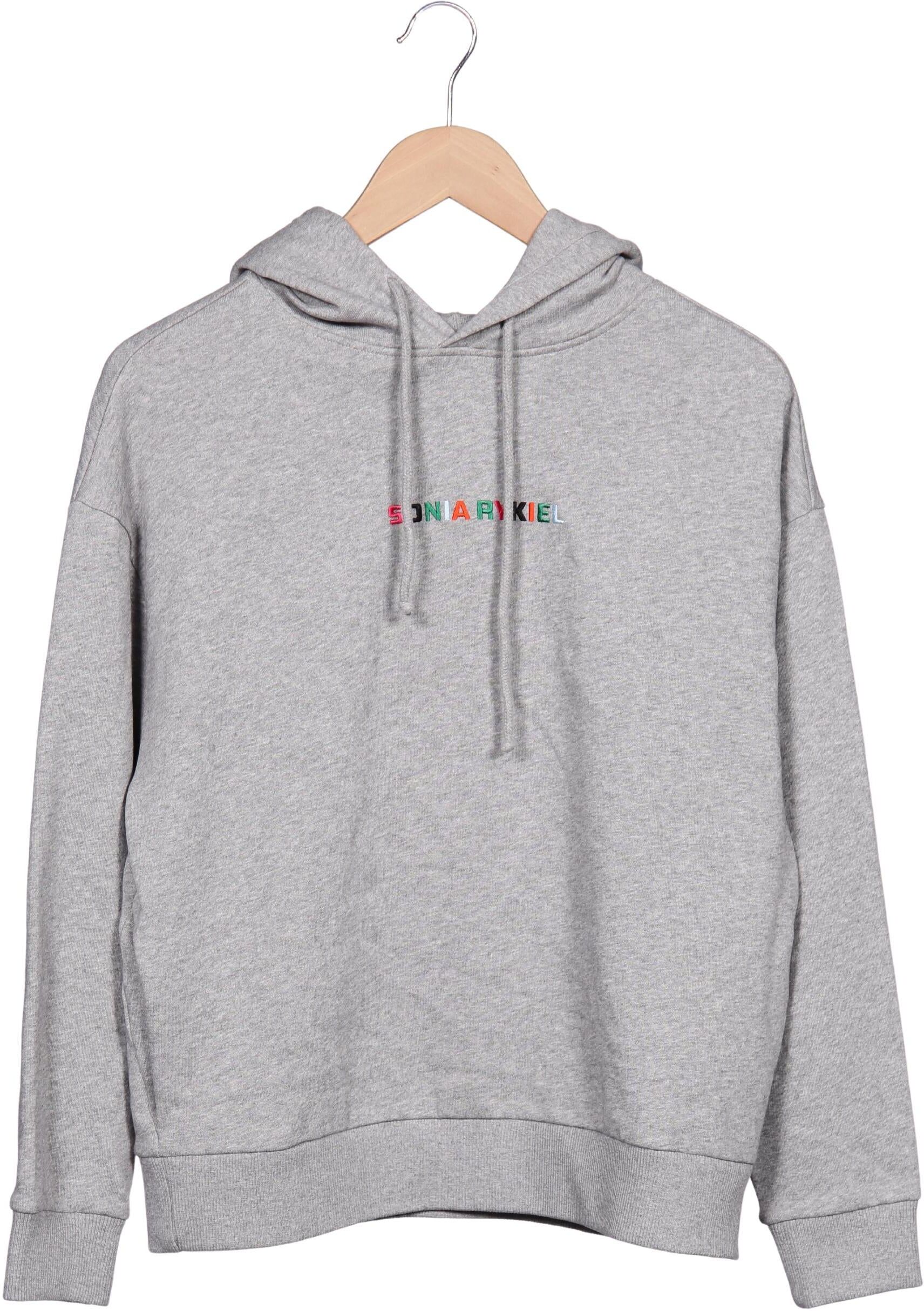 Sonia Rykiel Damen Kapuzenpullover, Grau, Gr. S, Elasthan / Baumwolle - Second Hand