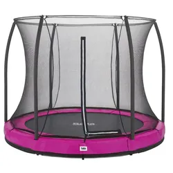 Salta Trampolin Comfort Edition Ground mit Sicherheitsnetz Ø 305 cm pink