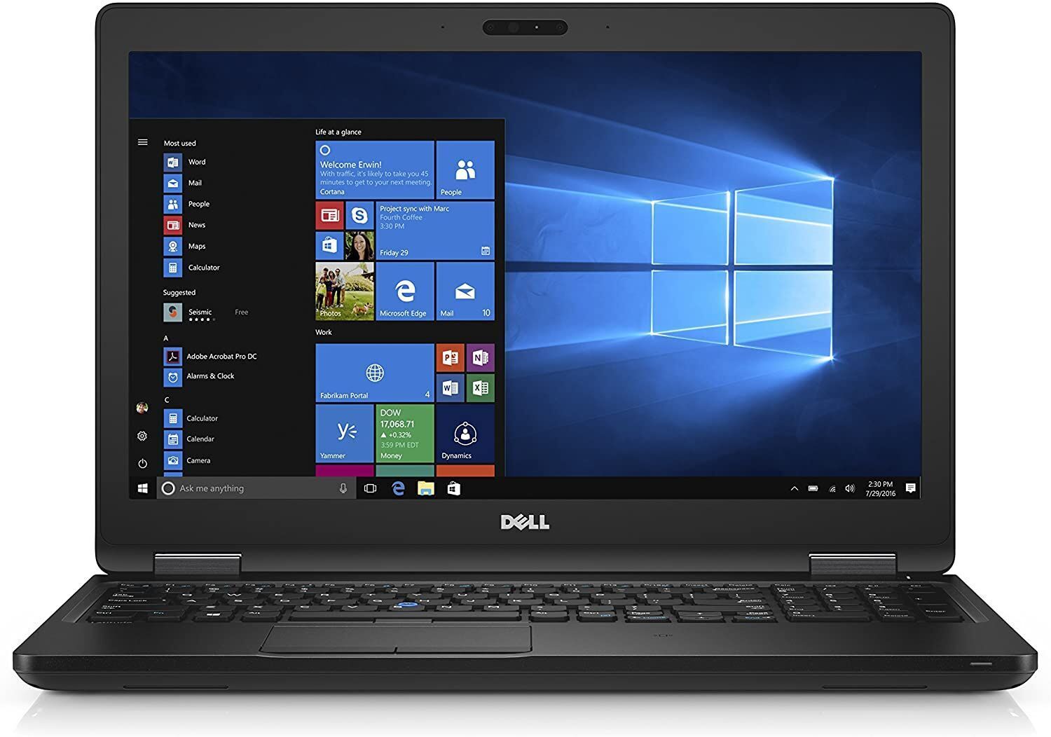 Dell Latitude 5580   i7-7820HQ   15.6"   16 GB   256 GB SSD   940MX   FHD   Webcam   Win 11 Pro   FI - Refurbished