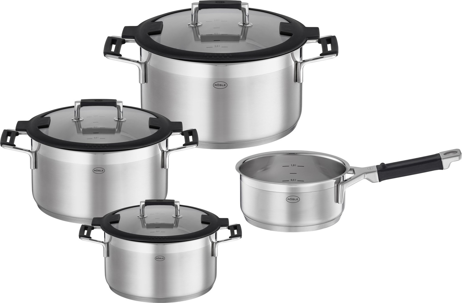 Rösle Silence Pro RO91965 set van 4 potten