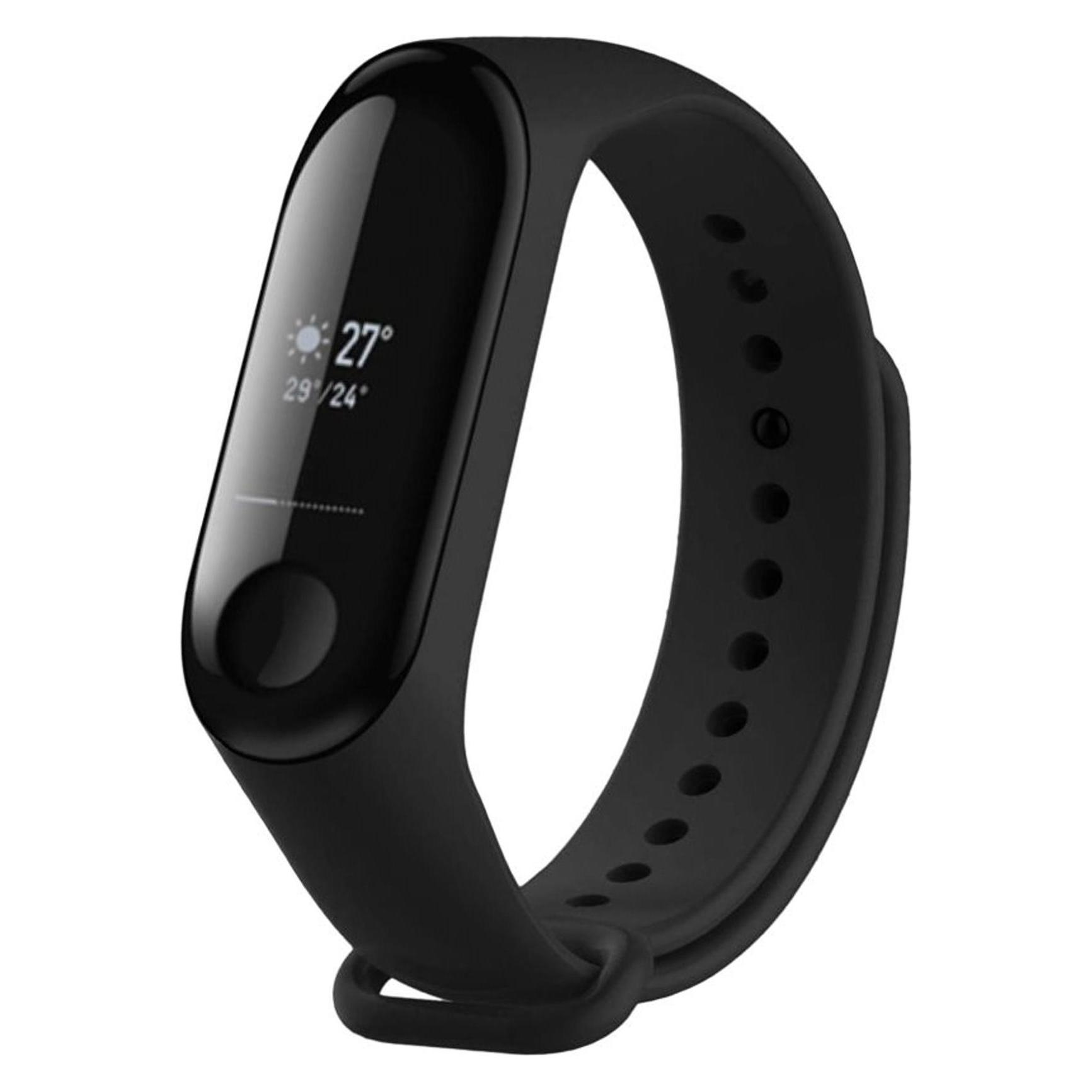 Fixed Silikonarmband Silikonarmband für XIAOMI Mi Band 3/4 schwarz (Silikonarmband) (FIXSSTB-1414-BK)