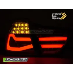 VOLL LED Lightbar Design Rückleuchten passend für BMW 3er E90 LCI Limousine 09-11 schwarz/rauch mit dynamischen Blinker