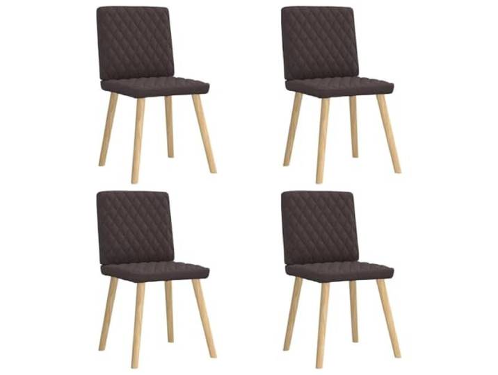LPERTGFHU Esszimmerstühle 4 Stk. Dunkelbraun Stoff, Polsterstuhl Set Modernes Design, Mit stabiler Holz-Metall-Konstruktion, Für hohen Sitzkomfort