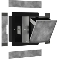 Hansgrohe XtraStoris Rock Einbau Abfalleimer, Mattschwarz, 300x300x100 mm, 4 Liter Fassungsvermögen