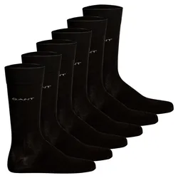 GANT Herren Socken, 6er Pack - Soft Cotton Socks, Baumwolle, Business Schwarz / 43-45