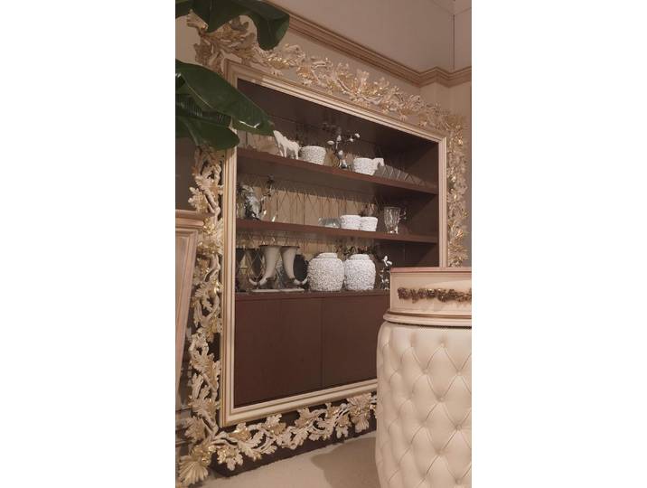 Xlmoebel Vitrine Italienischer Holzschrank mit Stauraum für Bücher und Deko (Vitrine) Hergestellt in Italy