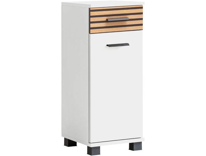 Unterschrank WELLTIME Katta, Unterschrank, Made in Germany, B: 30 cm , weiss (mattweiß, akustikprint), B:30,3cm H:75,3cm T:32,6cm, FSC-zertifizierter Holzwerkstoff, Schränke, Unterschrank, Solide Verarbeitung - Dieses Produkt ist in Deutschland gefertigt