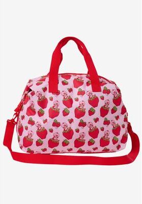 Women's Strawberry Shortcake Travel Duffel Bag Carry-On Large Weekender Overnighter by Strawberry Shortcake in Pink (Size ONE SIZE)