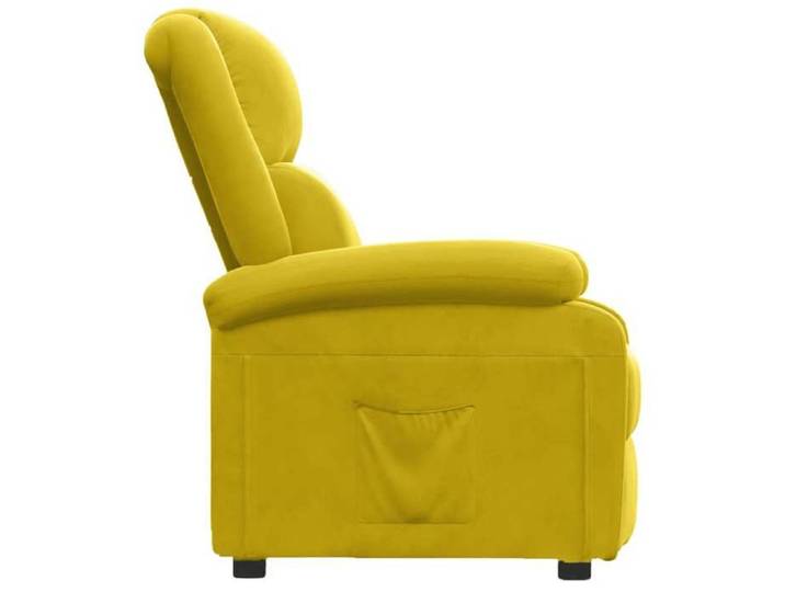Fauteuil relax - Jaune - Fauteuil inclinable - maximale : 110 kg - jaune velours 70x93x98 cm F7198