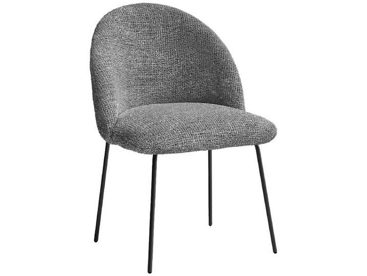 BOBOCHIC Stuhl LALIE Stoff dunkelgrau