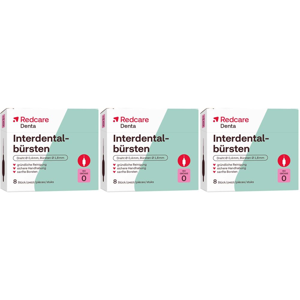 Redcare Interdentalbürsten Dreierpack 3x8 St Zahnbürste