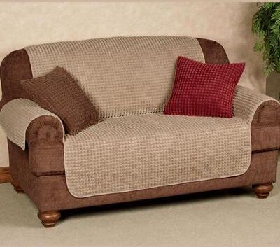 P/Kaufmann Home Premier Puff Furniture Protector Loveseat, Loveseat, Harvest Gold