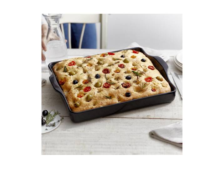 Brotbackform Emile Henry , schwarz, B:31,5cm, Küchenformen, Brotbackform