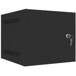 Lanberg WF10-2304-00B Rack 4U Wandmontiertes Regal (4 HE, 10 Zoll Rack), Serverschrank, Schwarz