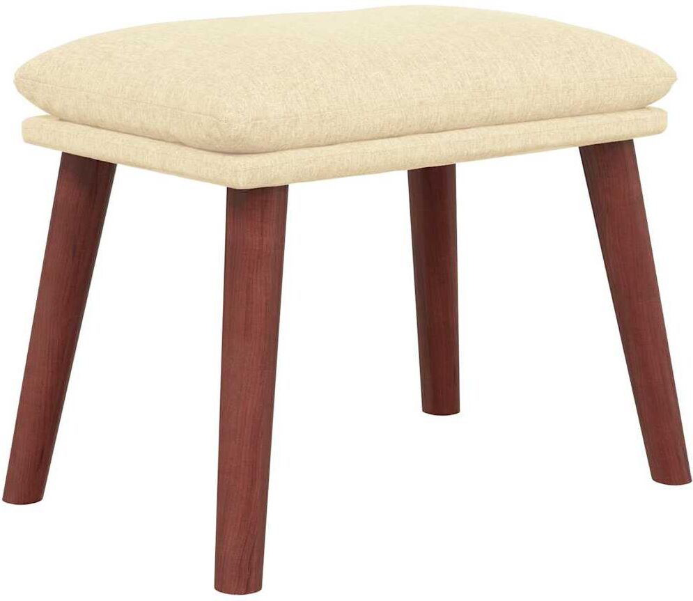 vidaXL Repose-pied Crème 45x29,5x35 cm Tissu