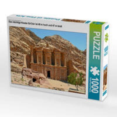 CALVENDO Puzzle Das mächtige Kloster Ed Deir ist 48 m hoch und 47 m breit | 1000 Teile Lege-Größe 64x48cm Foto-Puzzle für glückliche Stunden