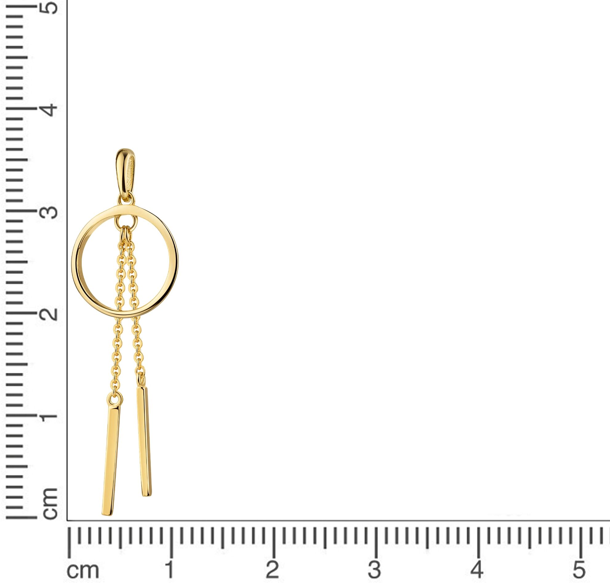 Kettenanhänger FIRETTI "Schmuck Geschenk Gold 333 Halsschmuck Anhänger", gold (gelbgoldfarben), Schmuckanhänger, Damen, Gelbgold 333, 1,05 g, Kettenanhänger