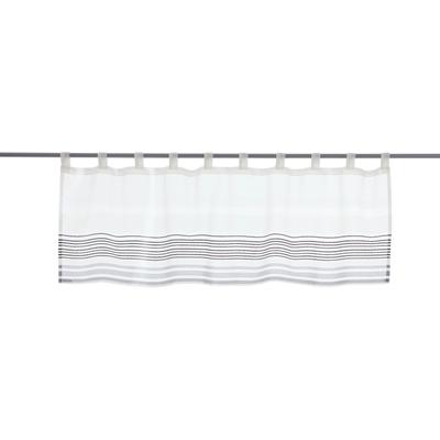 Scheibengardine DECOLIFE "Manu" Gr. 1, weiß, B:140cm H:45cm, Voile, Polyester, Gardinen, HxB: 45x140, Scheibengardine mit Webstruktur