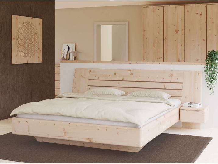 Zirbenholzbett „Bea“ 180 x 200 cm Massivholz Zirbe