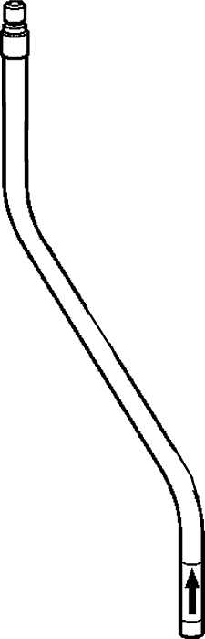 Hansa Anschlussrohr d:8 mm M10x1, 480 mm 59914042 M10x1, L=480