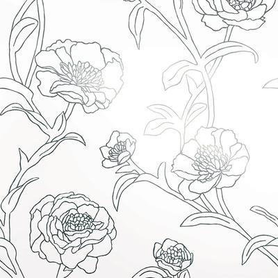 Tempaper Peonies Peel and Stick Wallpaper