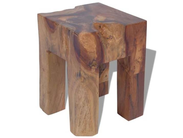 Makastle Hocker Massivholz Teak