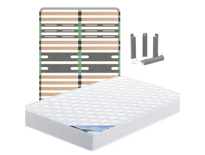 IBIZA - Pack Matelas + AltoZone 140x200 + Pieds