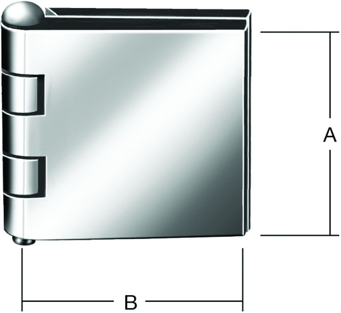 VORMANN Wagentürscharnier kantig B60xH40mm,ungebohrt blank (000012007)