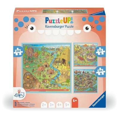 Kinderpuzzle 100, 121, 144 Teile - Puzzle UP! Geschichte - Steinzeit, Altes Rom, Mittelalter