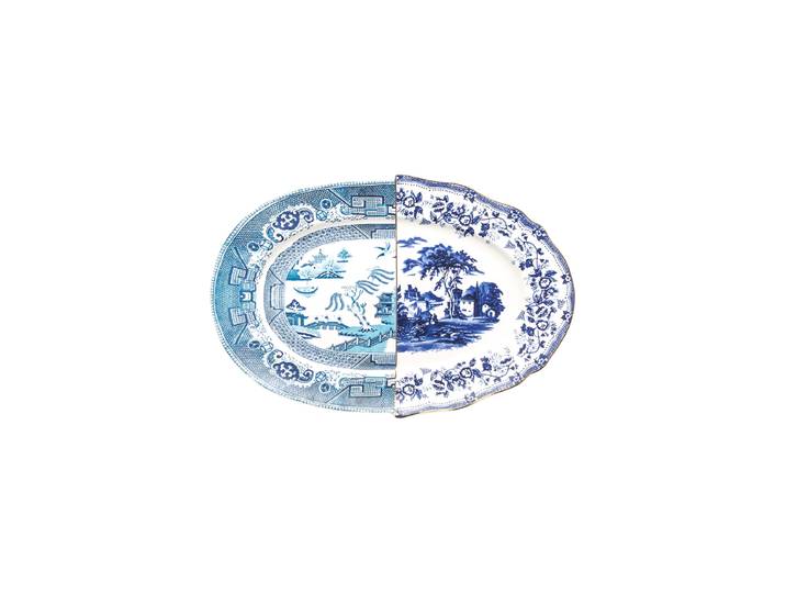 Design Servierplatte „Hybrid Dionira“ aus Porzellan Multicolor Seletti