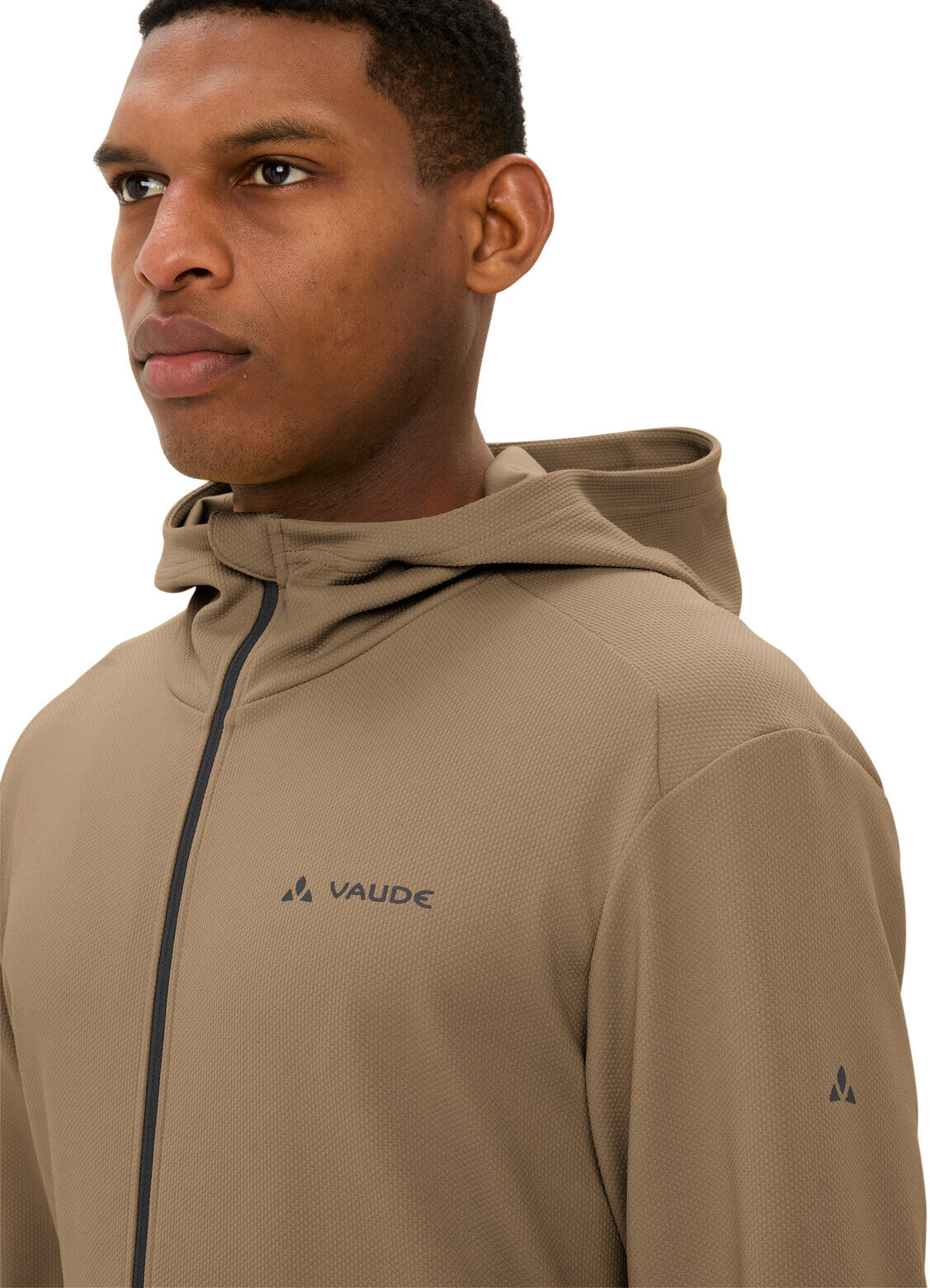 Kapuzensweatshirt VAUDE "MEN'S CYCLIST ALL YEAR SWEATER", Herren, Gr. S, beige (savanna), Obermaterial: 100% Polyester, Sweatshirts Kapuzensweatshirt savanna S