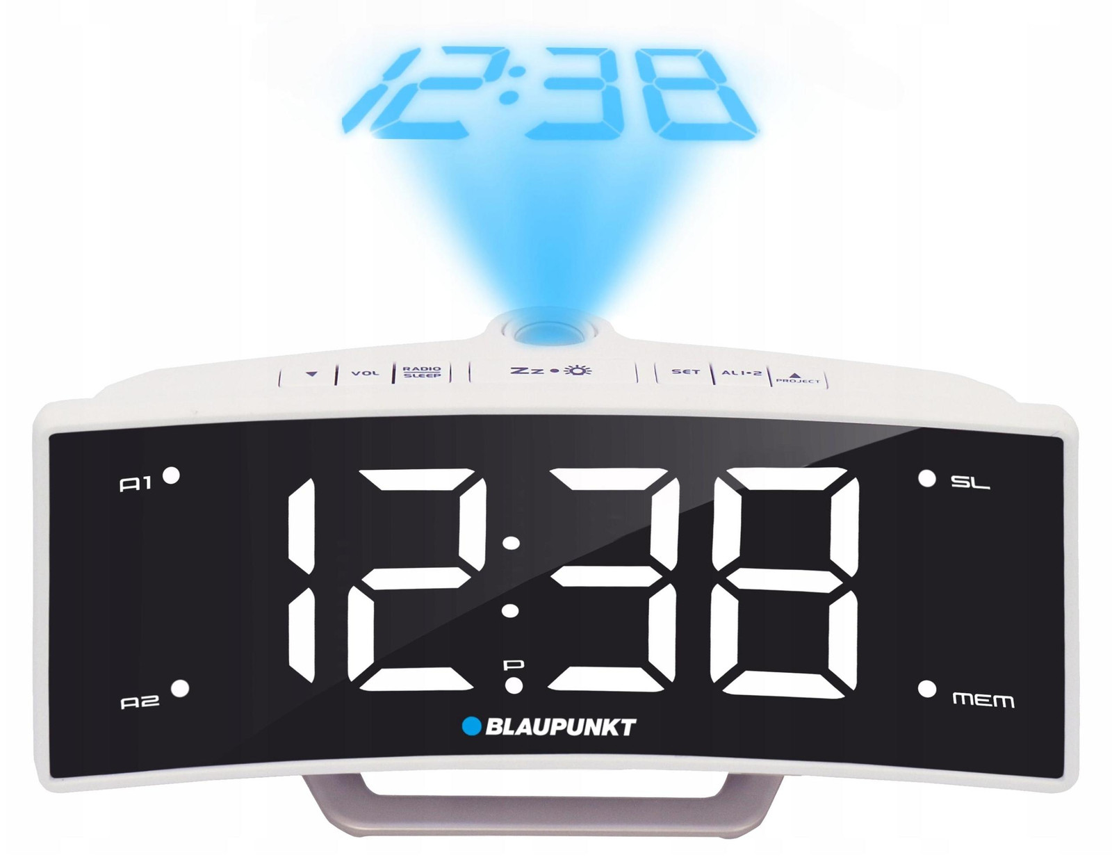 Blaupunkt CRP7WH Radio met LCD-display en tijdweergave, Zwart/Wit