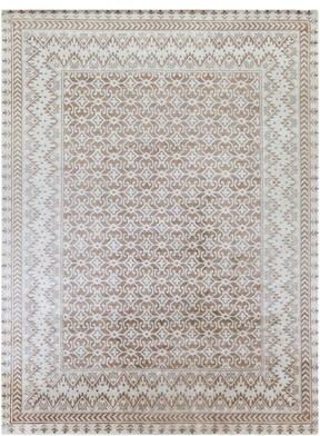 Exquisite Rugs Antique Weave Bamboo hand-knotted Bamboo Silk Beige Area Rug