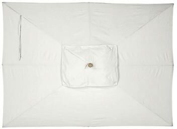Rectangular Patio Umbrella - Canvas White Sunbrella, Bronze - Ballard Designs
