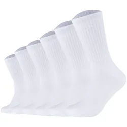 s.Oliver Unisex Socken, 6er Pack - Essentials Tennis Socks, einfarbig Weiß / 39-42