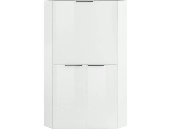 Sekretär HOME AFFAIRE Dalia, Sekretär , weiss (weiß hochglanz), B:90cm H:140cm T:56cm, Sekretäre, Sekretär, Eckschreibtisch mit Stauraum, Breite 90 cm, Made in Italy