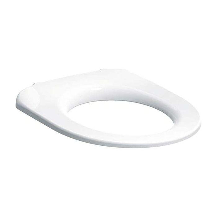 Geberit iCon WC-Sitzring 501875001 barrierefrei, Scharniere Edelstahl, weiß