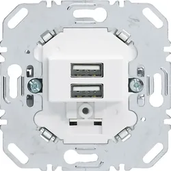 Hager/Berk USB Ladesteckdose 230V 2fach 3A polarweiß 260209