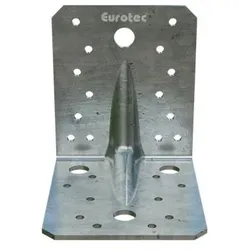 Eurotec Winkelverbinder mit Rippe - Stahl feuerverzinkt - 105x105x90 mm