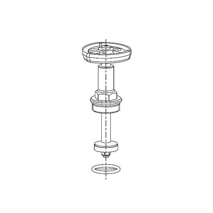 Grünbeck Ventiloberteil 3/4" mit Dichtungen 187538e und grünem Handrad zu GSX, VGX