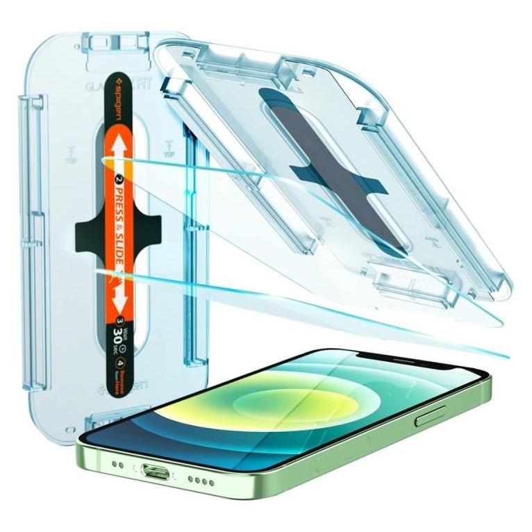 Spigen iPhone 12 mini Glas tR EZ Fit (2Pack) (Apple iPhone 12 mini) (AGL01811)