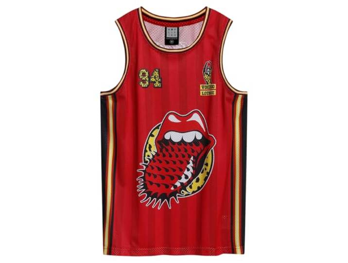 Amplified - Voodoo Lounge basketbalshirt voor heren, rood, L