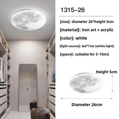 Uplifted Finds Modern Lunar Design Round LED Ceiling Lamp tricolor Light 26 Cm