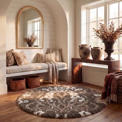 SAFAVIEH Florida Shag Kylie Damask 1.2-inch Thick Rug