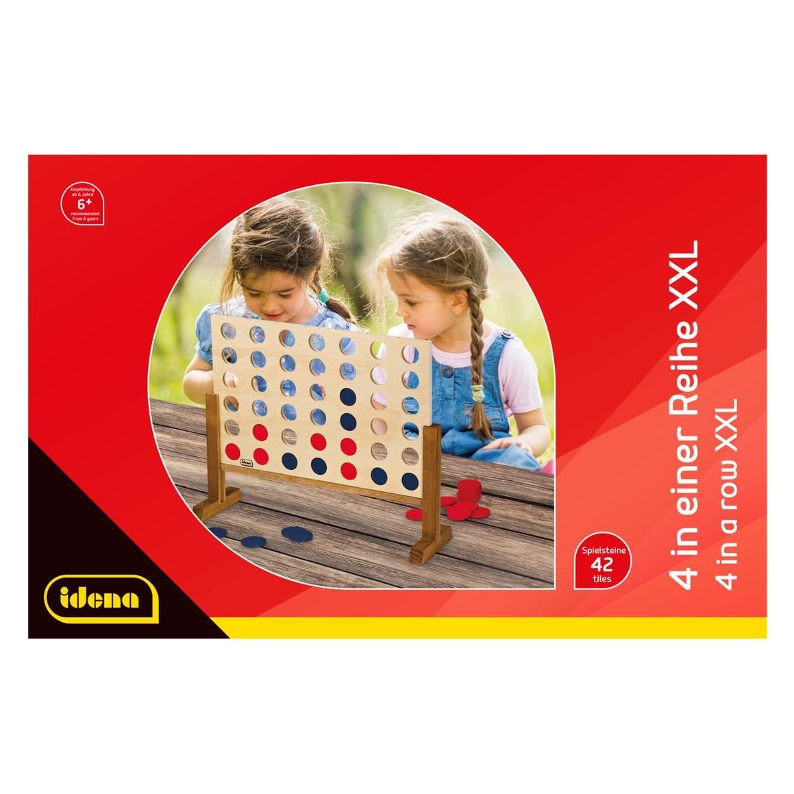 Idena Holzspiel 4 in einer Reihe XXL 45x56x17cm (2 Spieler) (40378)