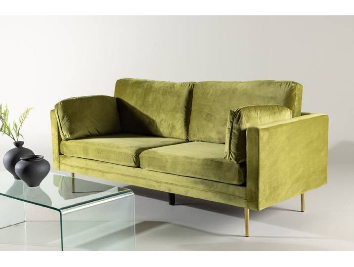 Nordanest Sofa 3-Sitzer BOOM, Frei im Raum stellbar, Bezug in Leinenoptik, hohe Bodenfreiheit